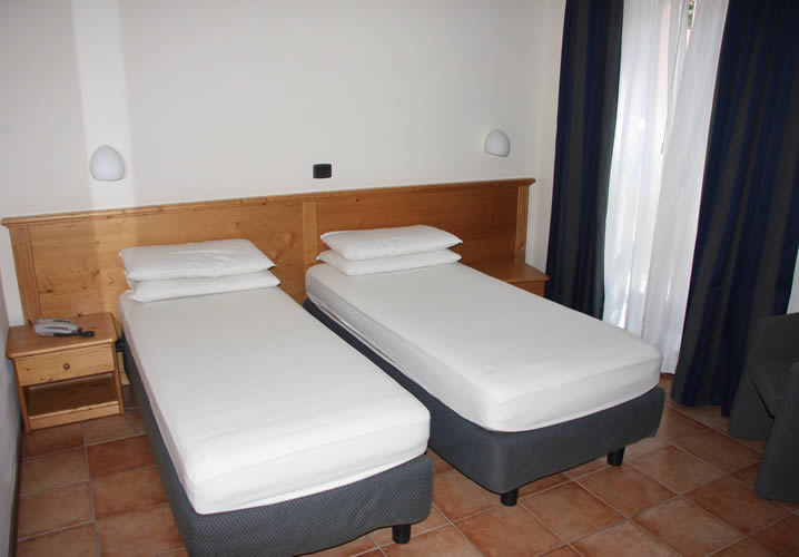 A typical bedroom in the Hotel Alpechiara