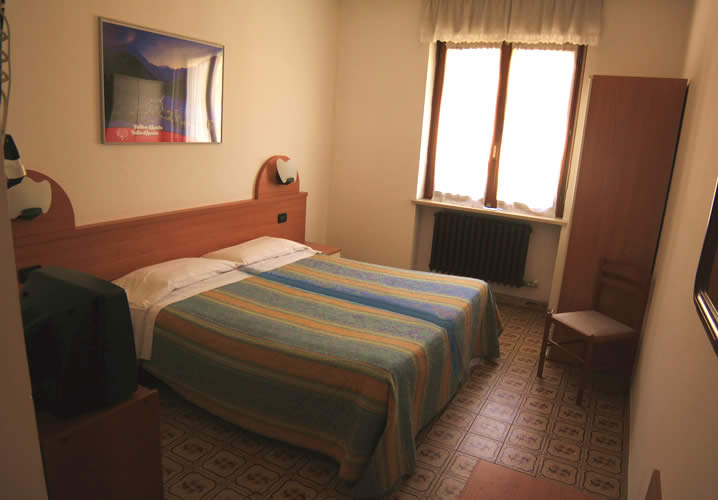 A typical bedroom in the Hotel Dujany