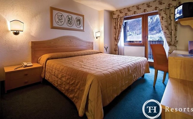 A typical bedroom in the Hotel Planibel