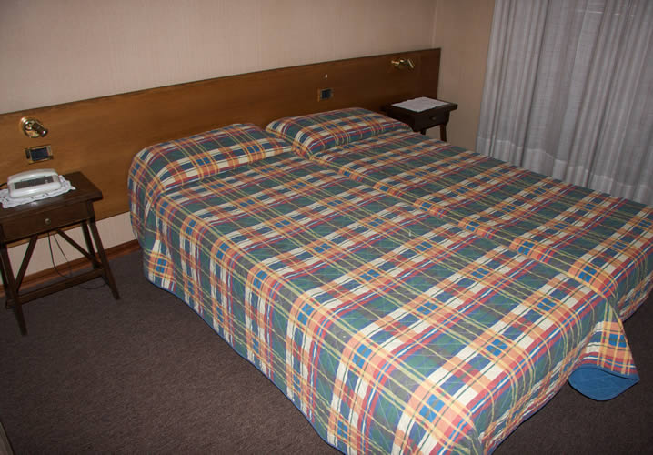 A typical bedroom in the Hotel Casale