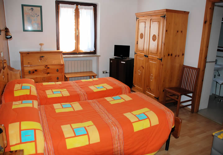 A typical bedroom in the Hotel Col Serena