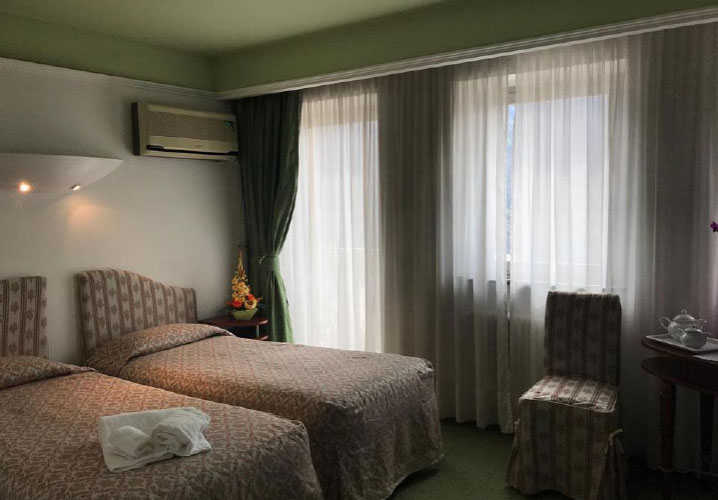 A typical bedroom of the Hotel Miramonti